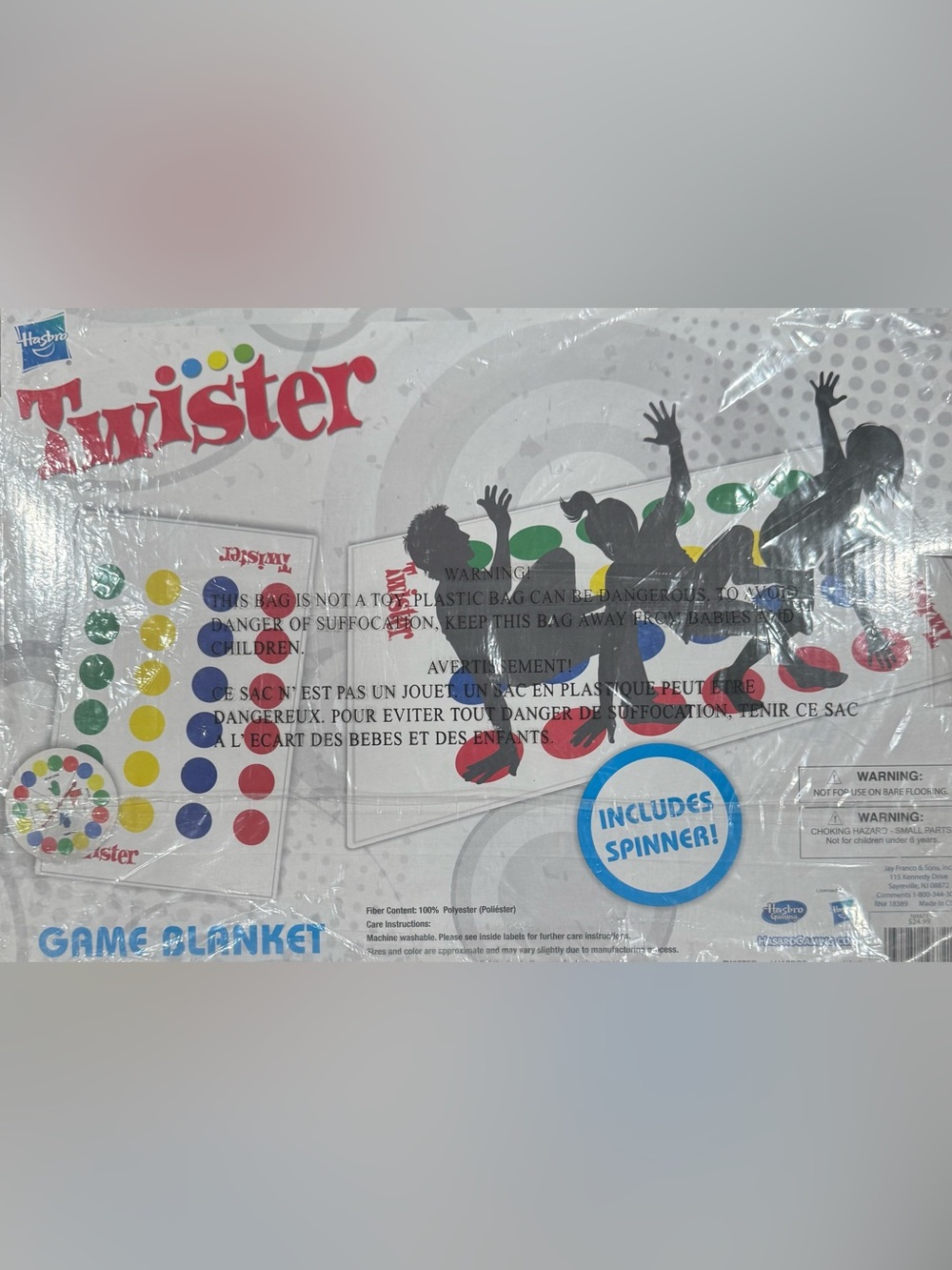 Twister Game Blanket 60x90 & Fleece Throw W/ Spinner NWT RARE VHTF VINTAGE GAME